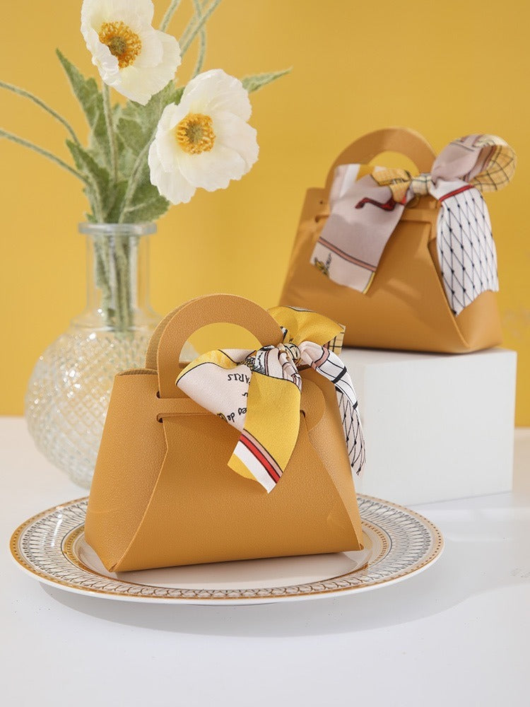 PU Leather Handheld Candy Gift bag. Wedding purse.