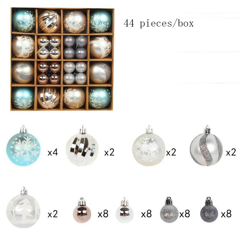 Christmas Ball Gift Set Creative Painted Plastic Ball Party Christmas Tree Red and White Hanging Ball Pendant Decoration