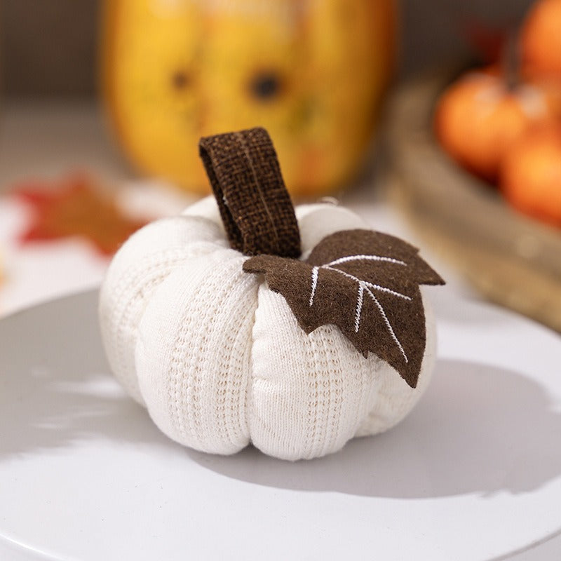 Thanksgiving Decoration. Knitted Pumpkin Ornament.