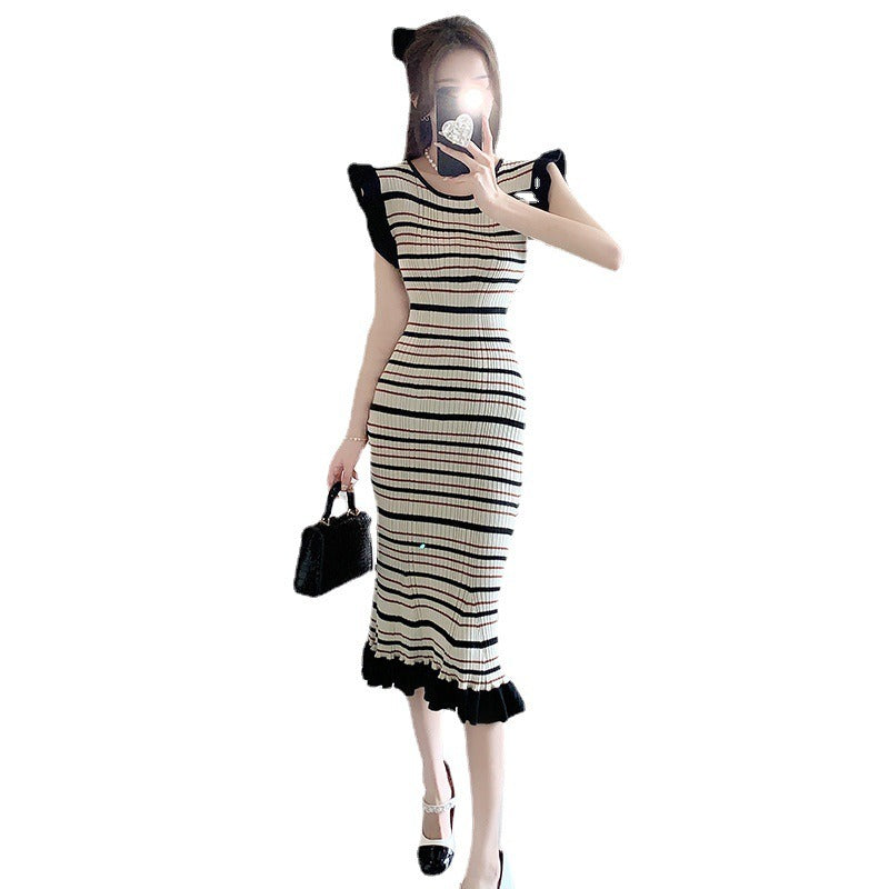 Women Summer Striped Knitwear Dress