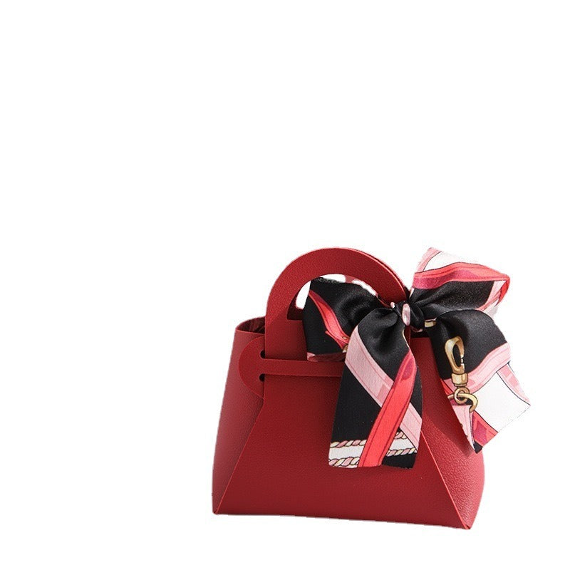 PU Leather Handheld Candy Gift bag. Wedding purse.