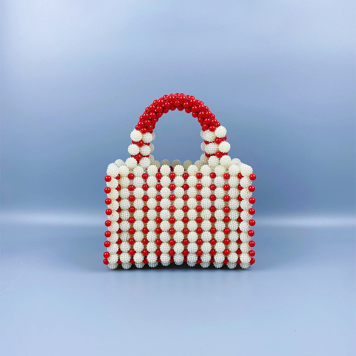 Bayberry Beaded Pearl Dinner Handbag. Handwoven Niche Design.