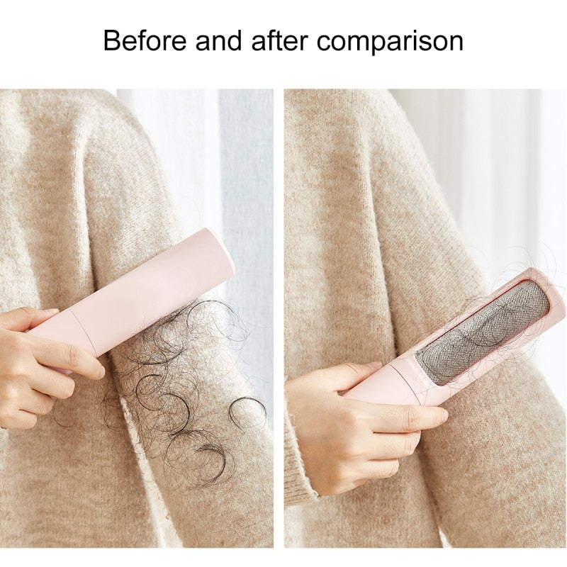 2-1 Reusable Pet Hair Remover Brush Lint Roller Dust Removal Brush for Clothes. Portable and Effective.