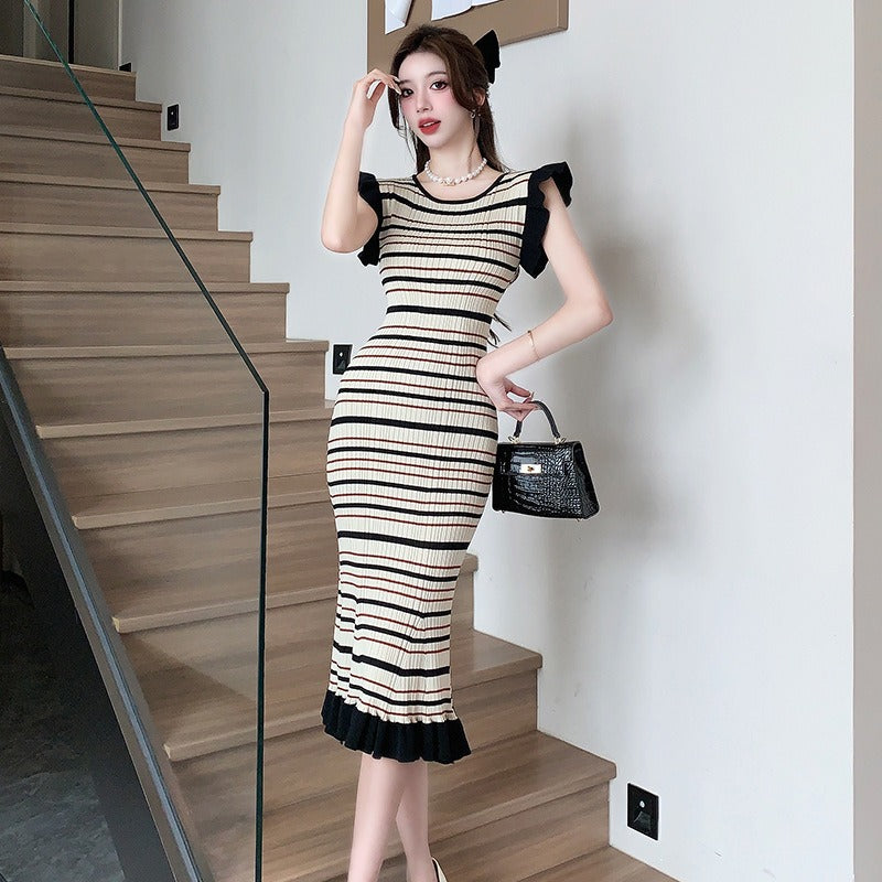 Women Summer Striped Knitwear Dress