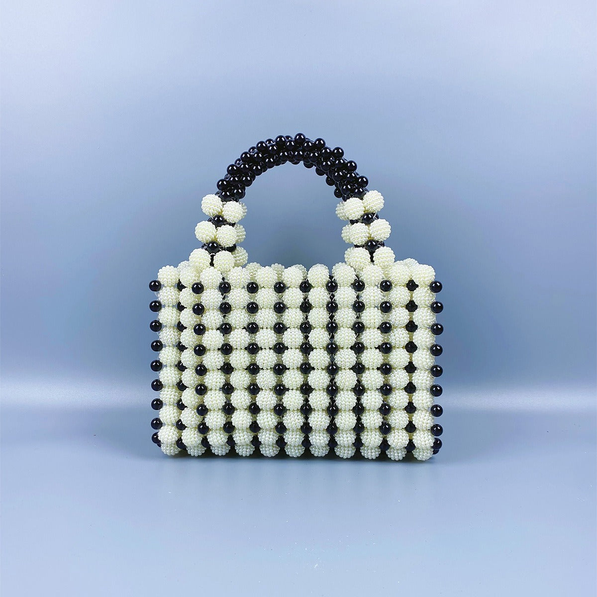 Bayberry Beaded Pearl Dinner Handbag. Handwoven Niche Design.