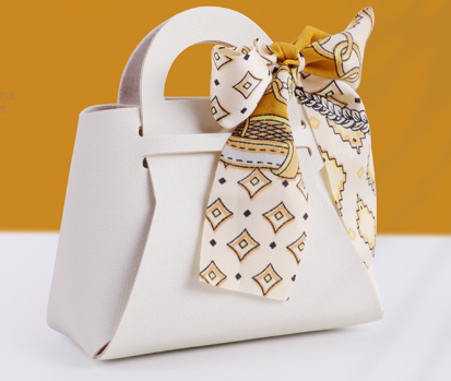 PU Leather Handheld Candy Gift bag. Wedding purse.