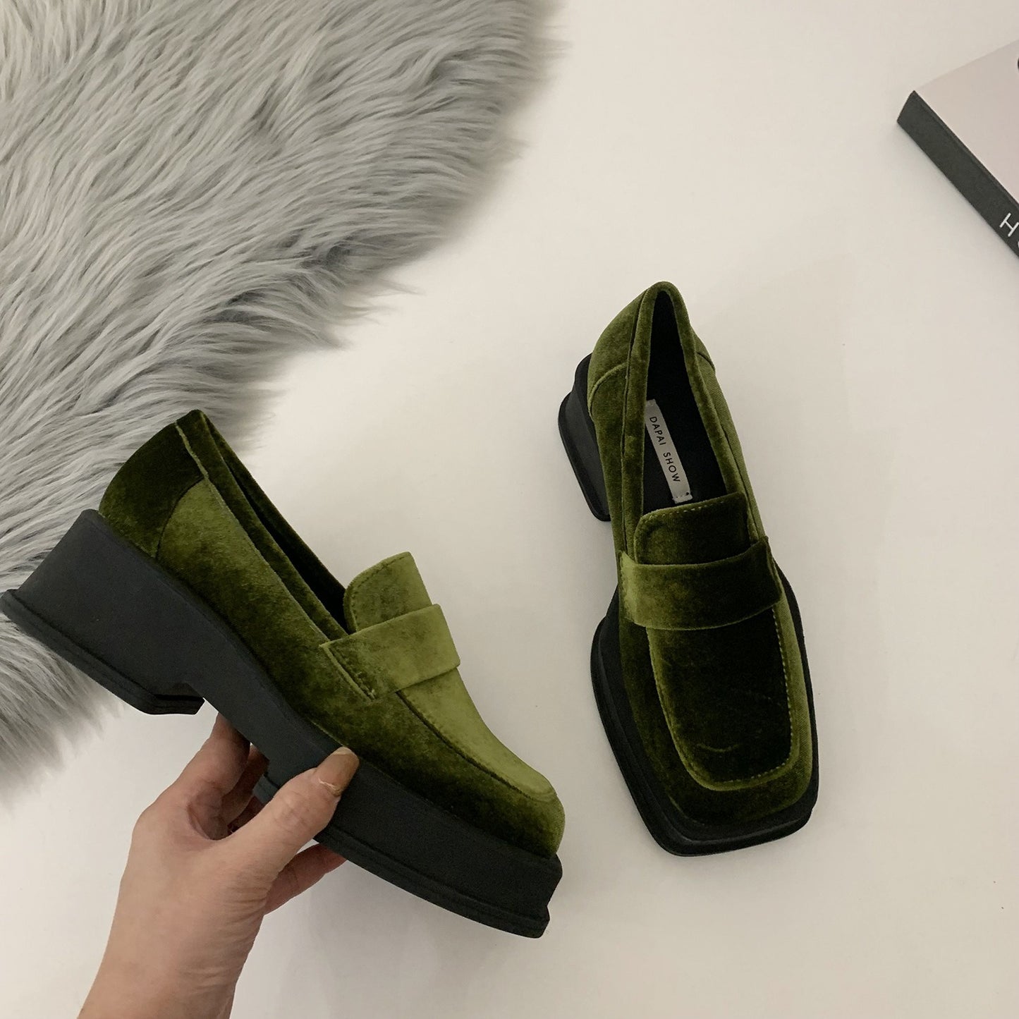 Chunky Platform Suede Casual Women Shoes